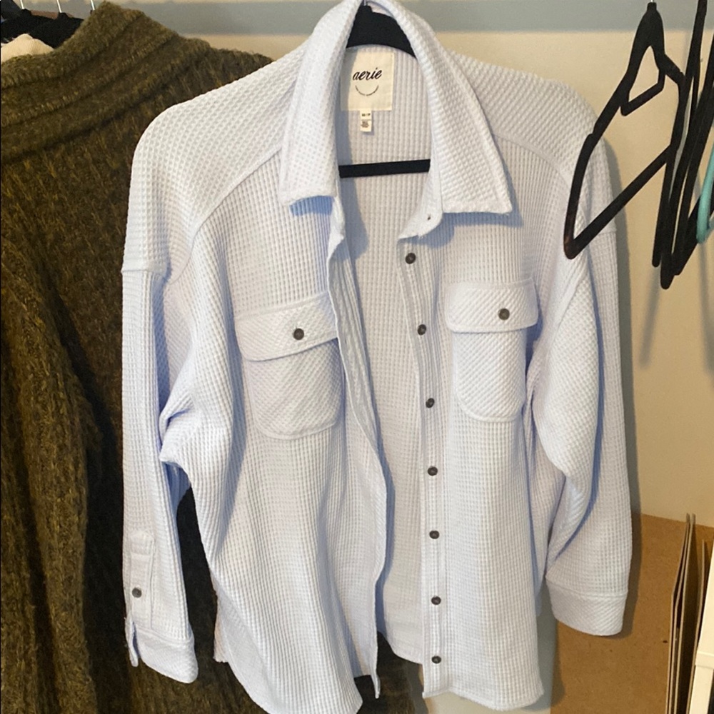 Aerie Blue Women’s Lightweight Shirt Jacket